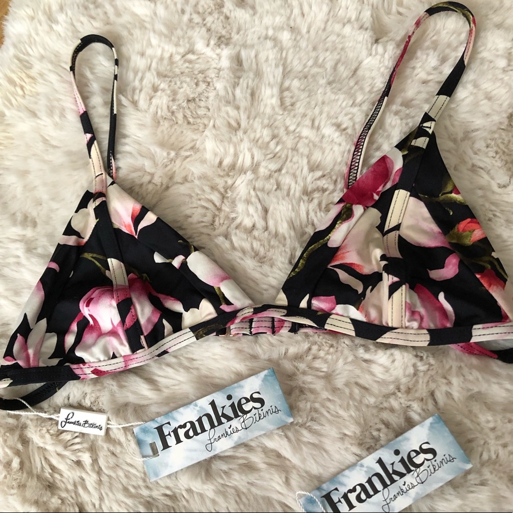 Frankie’s bikinis black lotus TOP ONLY 👙